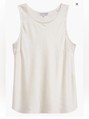 Veronica Beard Ivory Sleeveless Silk Blend Tank Top Size 10 Old Money Vibes